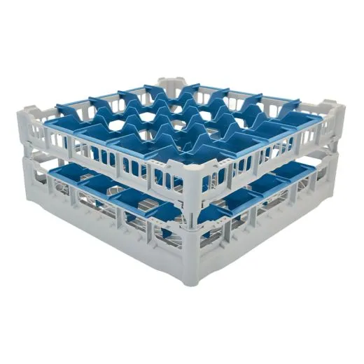 FriesRack Glserkorb 50x50 cm IH-5x5 - stabiler grauer Glserkorb mit grauem Toprahmen fr sicheren Glastransport, perfekt fr Gastronomie und Catering.