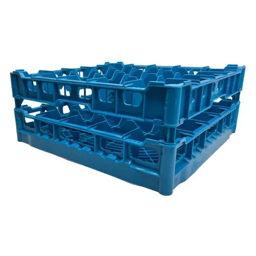 FriesRack Glserkorb 50x50 cm IH-5x5 - stabiler blauer Glserkorb mit blauem Toprahmen fr sicheren Glastransport, perfekt fr Gastronomie und Catering.