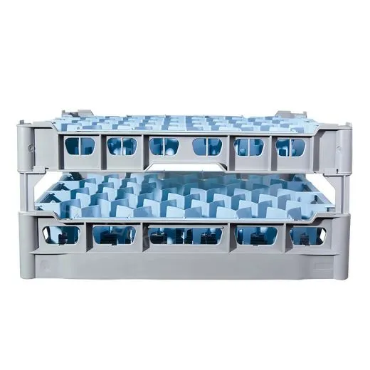 FriesRack Glserkorb 50x50 cm MH-44 - stabiler Grauer Korb mit grauem Toprahmen fr sicheren Glastransport, perfekt fr Gastronomie, Hotel und Catering.