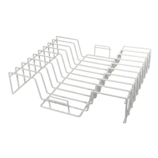 Detailansicht des Fries Tellereinsatzes PTE-500x500 – rilasanbeschichtet, fr bis zu 9 groe Teller bis  44 cm. Optimal fr Pizzateller oder englische Teller. Passend fr den Grundkorb Typ NK.