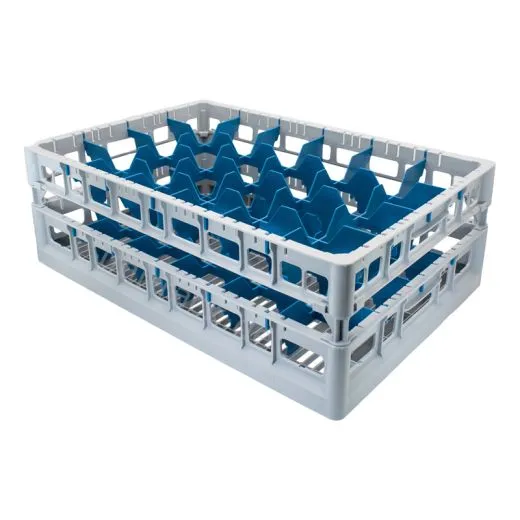 FriesRack System 600 - Glserkorb Typ K-24: Profi-Kunststoff-Glserrack 60x40 cm fr 24 Glser bis 170 mm Hhe. Ideal fr Gastronomie, Catering, Klinik, Hotel und Labor.