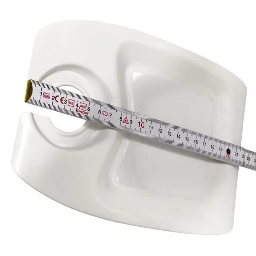 Stapelbarer Mehrweg-Partyteller aus wei�em, lebensmittelechtem Polypropylen. Sp�lmaschinenfest und robust – ideal f�r Events, Catering und Feste. L�nge gem�� Ma�angabe.