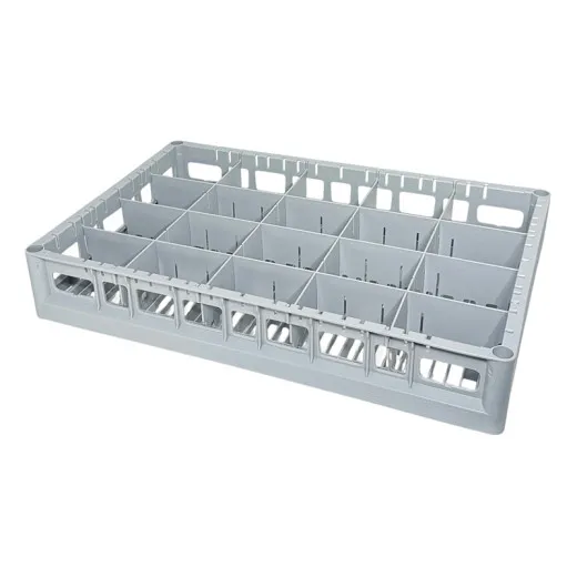 FriesRack Gl�ser- und Tassensp�lkorb CB-4x5 mit 20 F�chern im Euroma� 60x40 cm. Ideal zum Sp�len, Transportieren und Lagern von Tassen oder Gl�sern. Stapelbar, leicht, �u�erst stabil und aus lebensmittelechtem PP Kunststoff gefertigt.