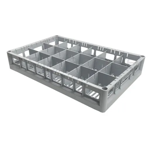 FriesRack Gl�ser- und Tassensp�lkorb CB-3x8 mit 18 F�chern im Euroma� 60x40 cm. Ideal zum Sp�len, Transportieren und Lagern von Tassen oder Gl�sern. Stapelbar, leicht, �u�erst stabil und aus lebensmittelechtem PP Kunststoff gefertigt.