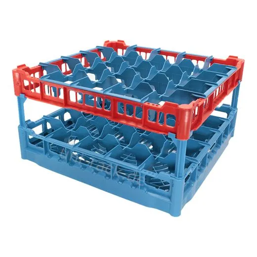 FriesRack Glserkorb 50x50 cm LH-5x5 - stabiler blauer Glserkorb mit blauem Toprahmen fr sicheren Glastransport, perfekt fr Gastronomie und Catering.