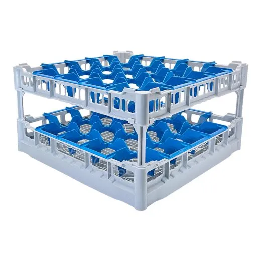 FriesRack Glserkorb 50x50 cm LH-5x5 - stabiler grauer Glserkorb mit grauem Toprahmen fr sicheren Glastransport, perfekt fr Gastronomie und Catering.