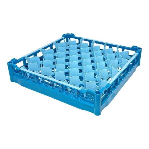 FriesRack Kunststoff-Glserkorb 500x500 mm mit 44 Fchern fr Glser bis  67 mm und Hhe 72 mm. Perfekt fr Reinigung, Transport und Aufbewahrung in Gastronomie, Catering und Hotels