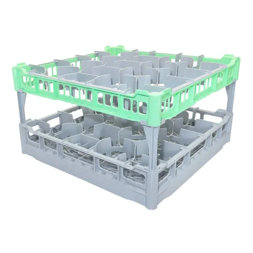FriesRack System 500 - Clixrack PH-20 Glserkorb 50x50 cm - passend fr Zwiesel Classico 1 Weinkelch ( 90 mm - Hhe 240 mm) - optimaler Halt durch przise Raster - stabiler Aufbau - Toprahmen in Grn und weiteren Farben whlbar