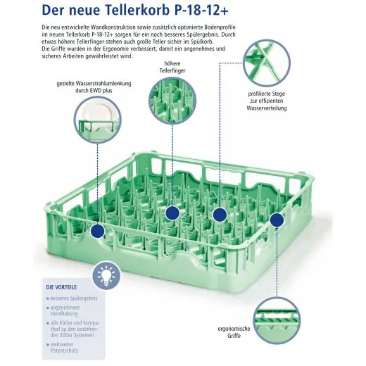 Fries Tellerkorb P-18-12 - grau