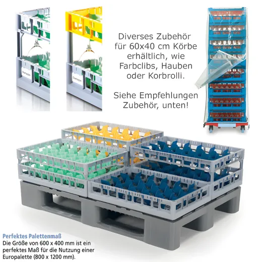 Fries Rack Korb M f�r 18 Gl�ser Glash�he bis 200 mm