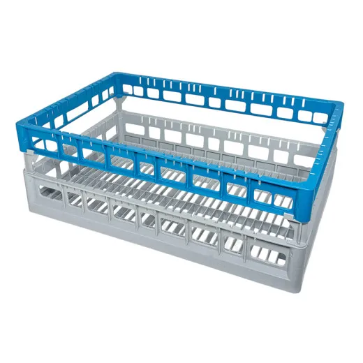 FriesRack System 600 - erhhter Grundkorb Typ-M - Eurobox 60x40 cm, stapelbar, splmaschinengeeignet, Farbe vom Toprahmen whlbar - kompatibel mit 60x40 cm Behltern und optimal stapelbar auf Euro-Paletten 120x80 cm.