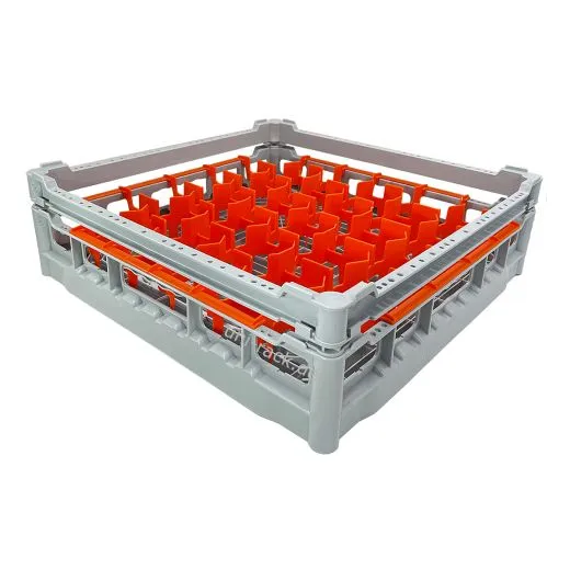 FriesRack Gl�serkorb 50x50 cm S-30 - stabiler grauer Gl�serkorb mit Toprahmen in Grau f�r sicheren Glastransport, perfekt f�r Gastronomie und Catering.