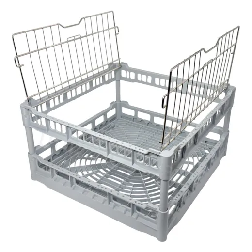 NK-Korb mit Edelstahl Klappgitterdeckel - Innenh�he 155 - 290 mm