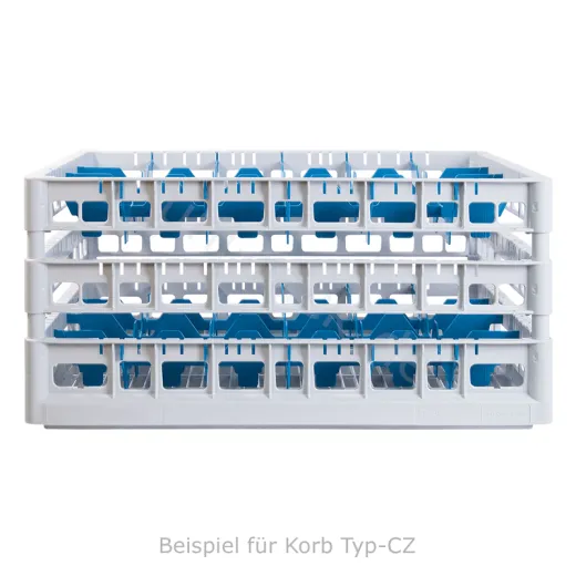 FriesRack System 600 - Gl�serkorb Typ CZ-33: Profi-Kunststoff-Gl�serrack 60x40 cm f�r 33 Gl�ser von 220 bis 280 mm H�he. Ideal f�r Gastronomie, Catering, Klinik, Hotel und Labor.