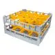 FriesRack Glserkorb 50x50 cm - Typ MH-4x4 - stabiles, graues Glserrack fr 16 Glser mit grauem Toprahmen. Ideal fr sicheren Glastransport, Splen und Einsatz in Catering, Hotel und Messegastronomie.