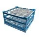 FriesRack Gl�serkorb 50x50 cm - Typ D-20 - stabiles blaues Gl�serrack aus der Serie Custom mit blauem Toprahmen f�r sicheren Glastransport, perfekt f�r Gastronomie und Catering.