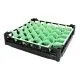 FriesRack System 500 Tassen und Glaeserkorb 50x50 cm - Typ A-6x6 - Schwarzer stapelbarer stabiler Spuelkorb mit Einteilung und 36 Faechern fuer gewerbliche Glaeserspuelmaschinen und professionelle Glaeserlogistik.