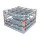 FriesRack System 400 - Gl�serkorb LC-4x4 mit Ecken in Orange, passend f�r 16 Gl�ser, Korbgr��e 40x40 cm. Perfekt f�r Profi-Gl�sersp�lmaschinen in der Gastronomie.