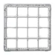 Fries Gl�serkorb LC-4x4 f�r 16 Gl�ser, Ansicht von oben. Geeignet f�r 40x40 cm Profi-Sp�lmaschinen in Hotel, Gastronomie und Catering-Betrieben.