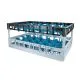 FriesRack System 600 - Glserkorb 60x40 cm Typ L-24 - grauer Glserkorb mit schwarzem Toprahmen, Rahmenfarbe individuell whlbar. Optimal fr Weinglser bis 23 cm Hhe. Stapelbar und kompatibel mit 60x40cm Euro-Behltern, Bcker- und Fleischerkisten.