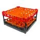 FriesRack Glserkorb 50x50 cm LH-30 - stabiler schwarzer Glserkorb mit Toprahmen in Rot fr sicheren Glastransport, perfekt fr Gastronomie und Catering.