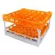 FriesRack Glserkorb 50x50 cm PH-30 - stabiler grauer Glserkorb mit Toprahmen in Orange fr sicheren Glastransport, perfekt fr Gastronomie und Catering.