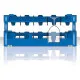 Anwendungsgrafik mit Seitenansicht des Gl�serkorbs Typ-C aus dem FriesRack System, Korbgr��e 50x50 cm, ideal f�r sicheren Transport und effiziente Aufbewahrung von Gl�sern