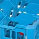 FriesRack Clixrack System 500 - Detailansicht Fachung 5x5, passend f�r 25 Gl�ser. Ergonomisches Design erleichtert Best�ckung und Entnahme. F�hrungsleisten sichern Stabilit�t, abgerundete Formen schonen die Gl�ser.