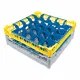 FriesRack Gl�serkorb 50x50 cm IH-5x5 - stabiler grauer Gl�serkorb mit gelbem Toprahmen f�r sicheren Glastransport, perfekt f�r Event, Veranstaltung und Catering.