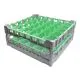 FriesRack Gläserkorb 50x50 cm NH-6x6 - stabiler grauer Korb mit grauem Toprahmen für sicheren Glastransport, perfekt für Gastronomie, Hotel und Catering.