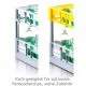 Beispiel für Fries Gläserkörbe mit optionalem Zubehör, wie farbigen Farbcodierclips, auch mit Beschriftung. Optimale Identifikation und bessere Organisation. Ideal für Gastronomie, Hotels und Catering!