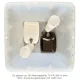 Draufsicht: Mehrwegteller Eventplate wei� und schwarz in transparenter BOX mit VARY-Tool, ca. 80 Stck.