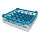 FriesRack Gl�serkorb 50x50 cm - Typ S-5x5 - stabiles graues Gl�serrack mit blauem Toprahmen f�r sicheren Glastransport, perfekt f�r Gastronomie und Catering.