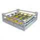 FriesRack System 500 - Gl�serkorb 50x50 cm Typ MH-44 - stabiler blauer Gl�serkorb mit rotem Toprahmen f�r optimale und sichere Glas-& Tassenlogistik sowie perfekte Sp�lergebnisse. Ideal f�r Feste, Event, Mensa, Cafeteria oder Kantine.