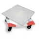 Anwendungsbeispiel: Fries Rack Korbtransportwagen ROL500 fr 50x50 cm Glserracks oder Glserkrbe. Stabil und leicht zu bewegen dank 4 Lenkrollen mit Edelstahl-Kugellagern. Leiser Lauf, belastbar bis 250 kg. Ohne Wanne, optional erweiterbar mit Abtropfwa