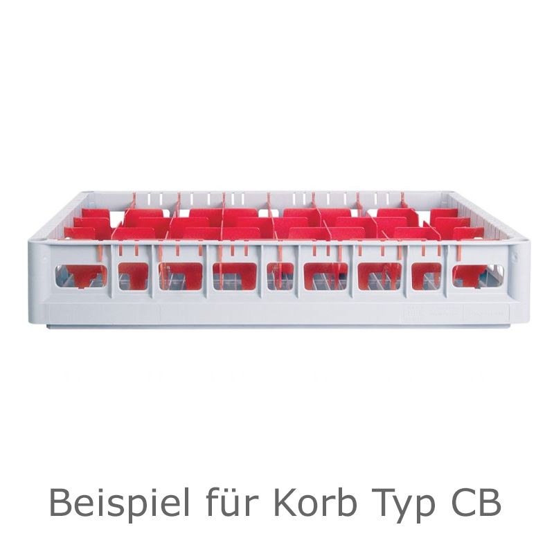 Fries Gläserkorb Für Korbträger - 16 Fächer, 395mm Breite, Perfekt Für Gastronomie