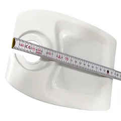 Stapelbarer Mehrweg-Partyteller aus weiem, lebensmittelechtem Polypropylen. Splmaschinenfest und robust – ideal fr Events, Catering und Feste. Lnge gem Maangabe.