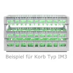 Fries Rack Korb IM3 für 15 Gläser Glashöhe bis 285 mm