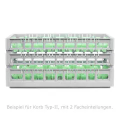 FriesRack System 600 - Glserkorb Typ II-40: Profi-Kunststoff-Glserrack 60x40 cm fr 40 Glser bis 240 mm Hhe. Ideal fr Gastronomie, Catering, Klinik, Hotel und Labor.