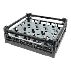 FriesRack Glserkorb 50x50 cm - Typ I-20 - stabiles, schwarzes Glserrack fr 20 Glser mit schwarzem Toprahmen. Ideal fr sicheren Glastransport, Splen und Einsatz in Catering, Hotel und Messegastronomie.