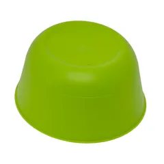 Rckansicht einer hellgrnen Mehrweg Schssel (Bowl) 0,9 l.  158 mm, Hhe 82 mm. Aus lebensmittelechtem PP-Kunststoff, BPA- und phthalatfrei. Splmaschinenfest, mikrowellengeeignet, bruchfest, formstabil und stapelbar. Ideal fr Gastronomie und Catering.