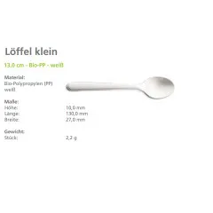 Fries Mehrweg-Kaffeelffel aus weiem Bio-PP-Polypropylen im Karton  250 Stck – splmaschinenfest, mikrowellengeeignet, bruchfest, lebensmittelecht, ohne BPA oder Weichmacher, Made in EU.